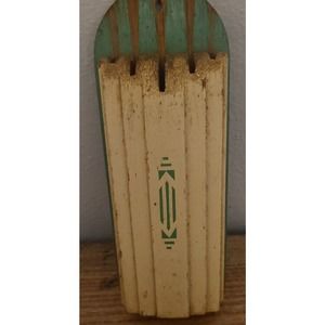 Vintage NuWay 1940s Kitchen 5 Slot Wooden Knife Holder FARMHOUSE 9.5”